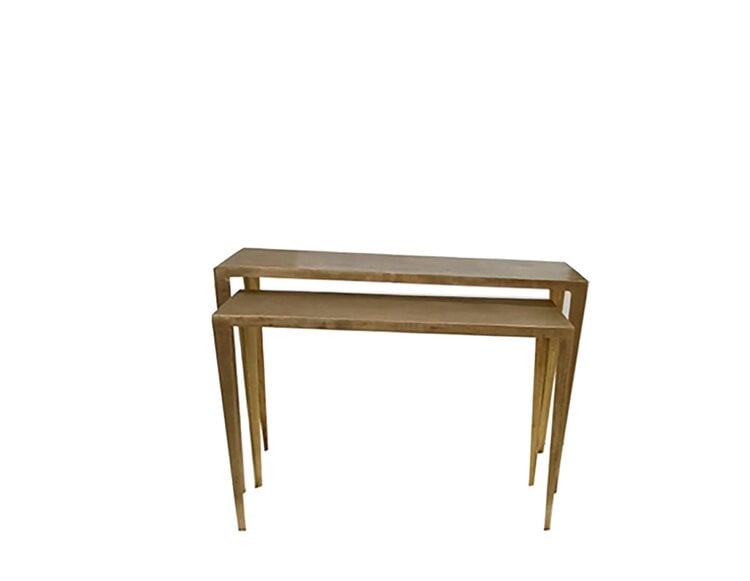 Large Brass Antique Console Table