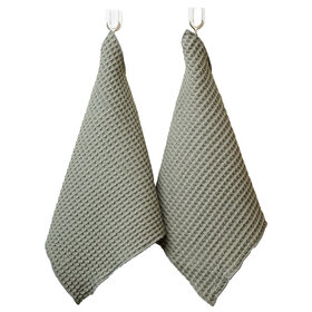 Jes & Gray Organic Olive Square Dish Towel- set of 2