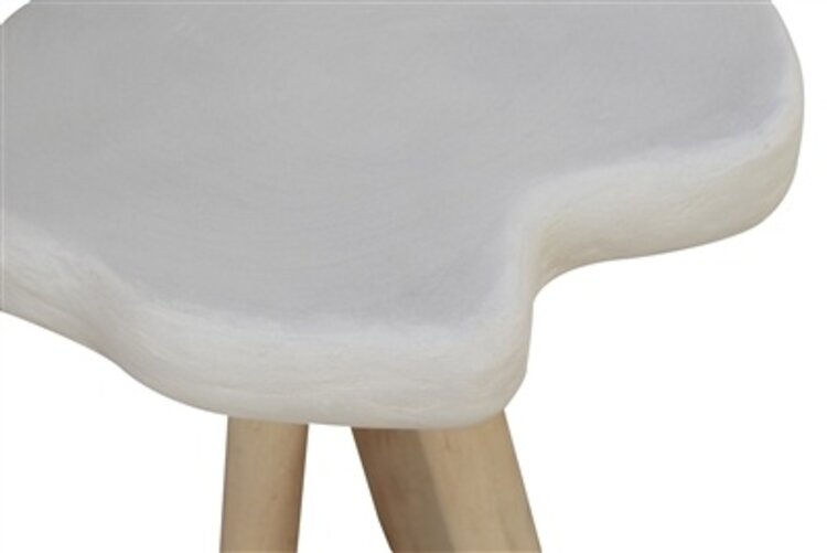 Organic 3-Leg White Side Table