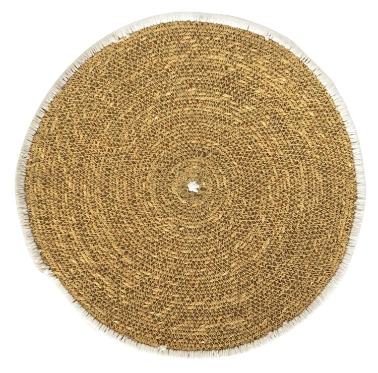 Seagrass Placemat- White and Natural