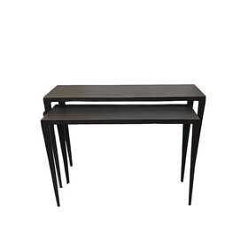 Set of 2 Brass Antique Console Tables - Brass Antq