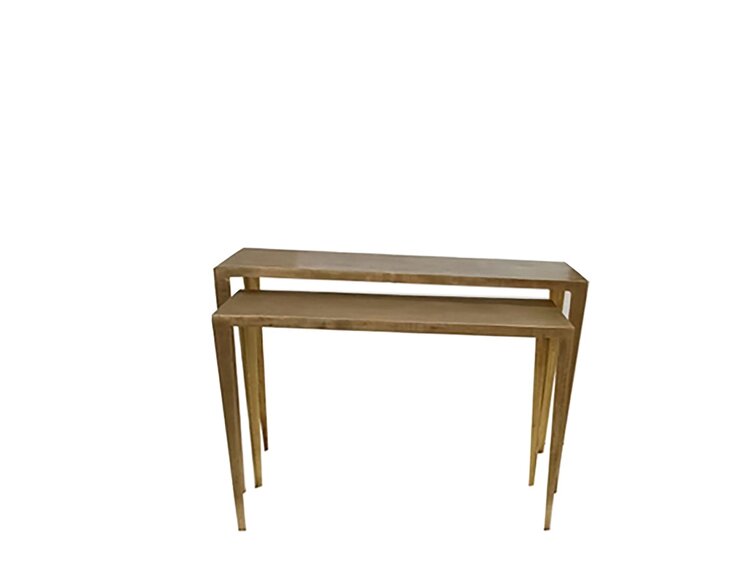 Small Brass Antique Console Table