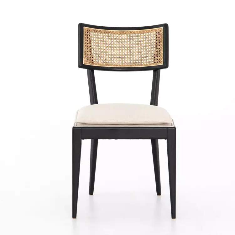 Four Hands Britt Dining Chair- Brushed Ebony w/Savile Flax