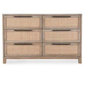 Jensen 6 Drawer Dresser- Taupe
