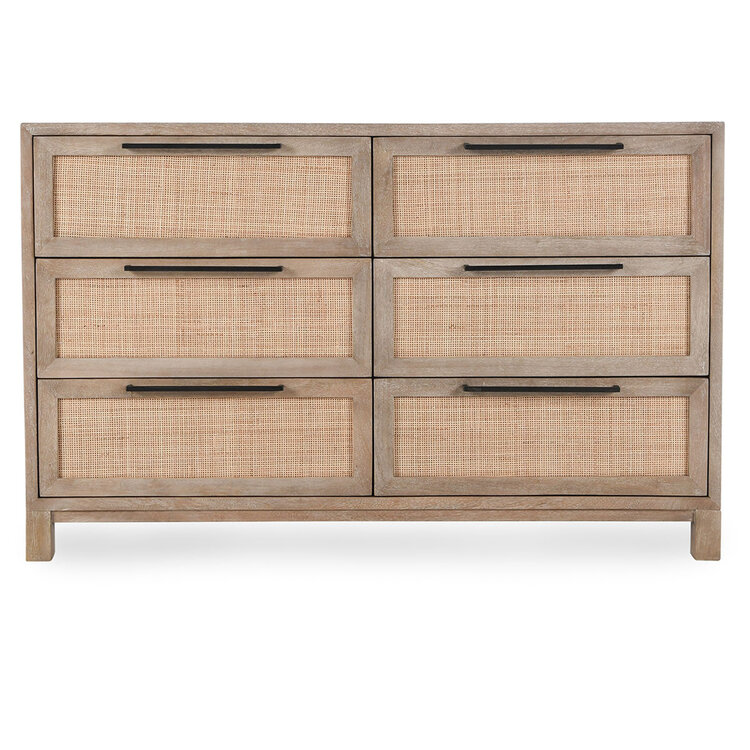 Jensen 6 Drawer Dresser- Taupe