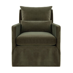 Atelier Home Marley Swivel Chair- Vintage Velvet Olive