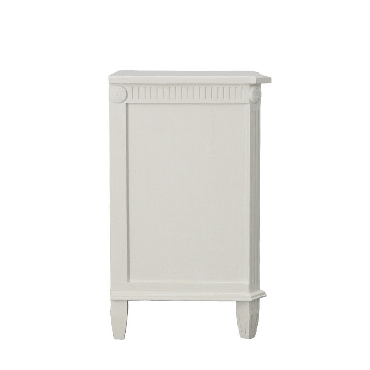 Beyond Borders Adele Nightstand Pewter White