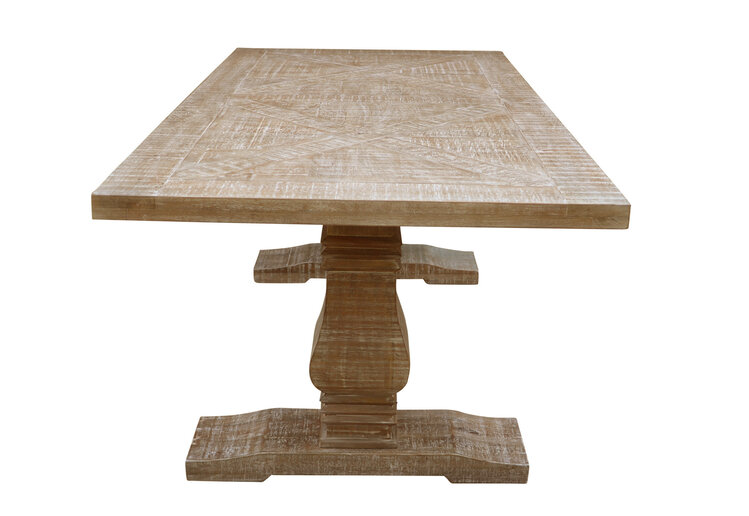 Southern Sky 83" Auburn Dining Table- White Wash