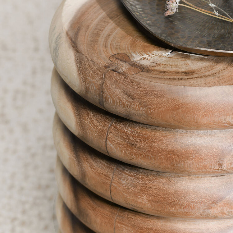 Gala 14" Round End Table- Natural