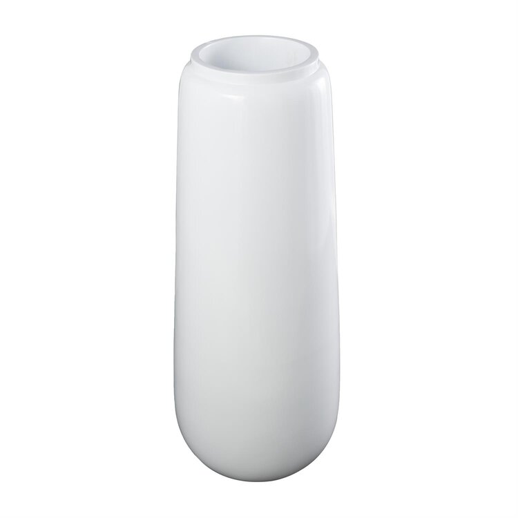 White Resin Tall Floor Vase, 40"
