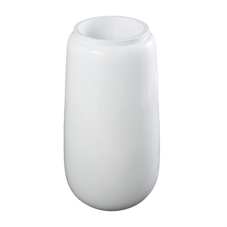 White Resin Tall Floor Vase, 30"