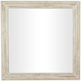 Cream Mango Ribbed Wood Wall Mirror
