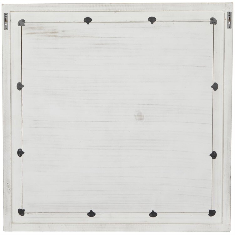 Cream Mango Ribbed Wood Wall Mirror