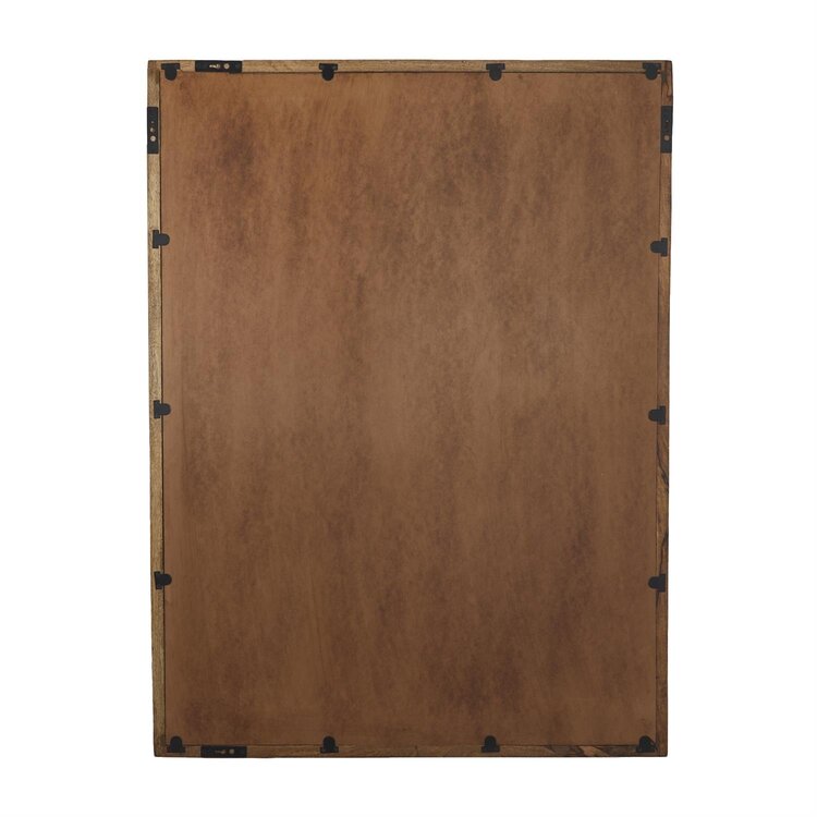 Brown Mango Minimalistic Natural Wood Mirror, 48"