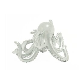 Silver Polystone Octopus Sculpture