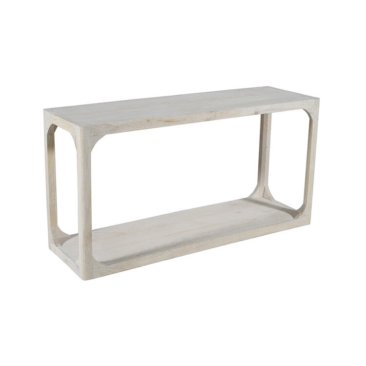 Beyond Borders Jude Console Table White Wash Sandblasted