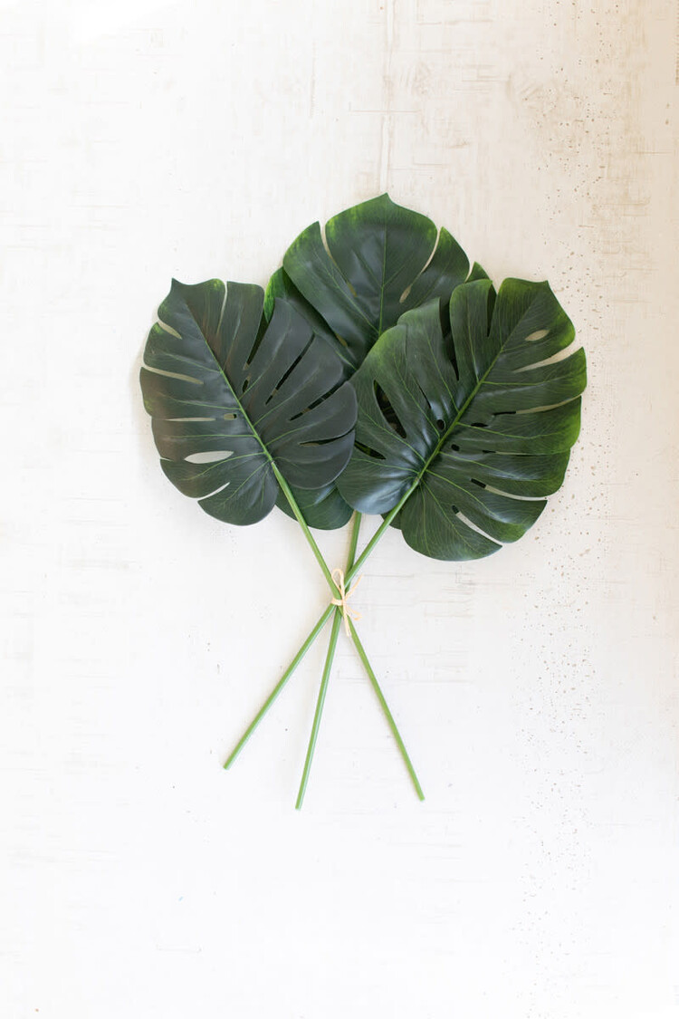 31" Artificial Large Monstera Leaf Bundle