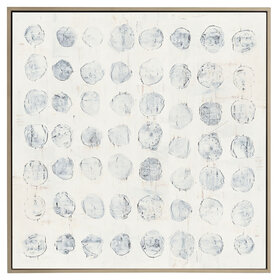 Circles on White Art, 40" x 40"