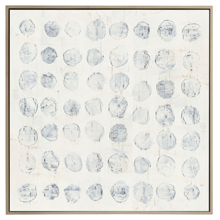 Circles on White Art, 40" x 40"