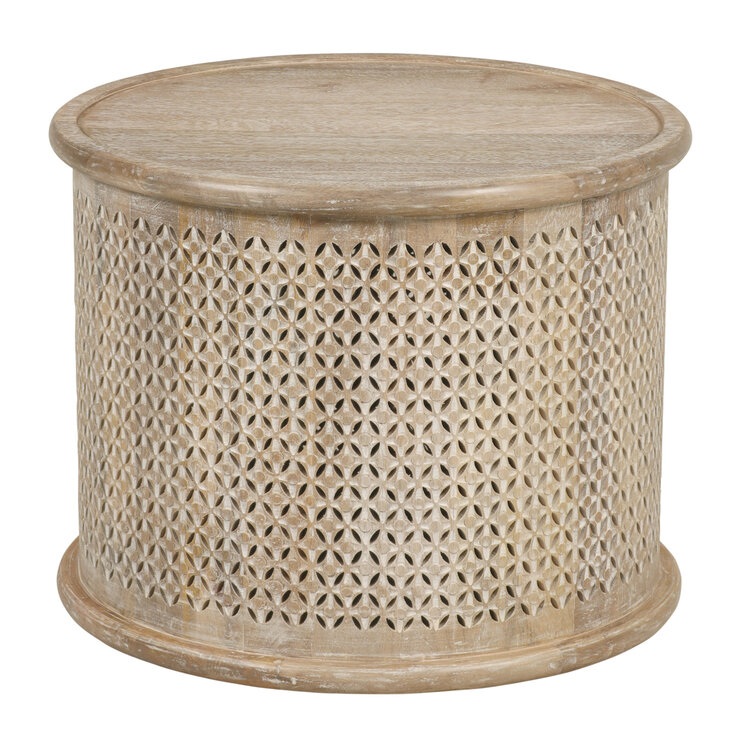 Southern Sky Carver Small Coffee Table- New White Wash