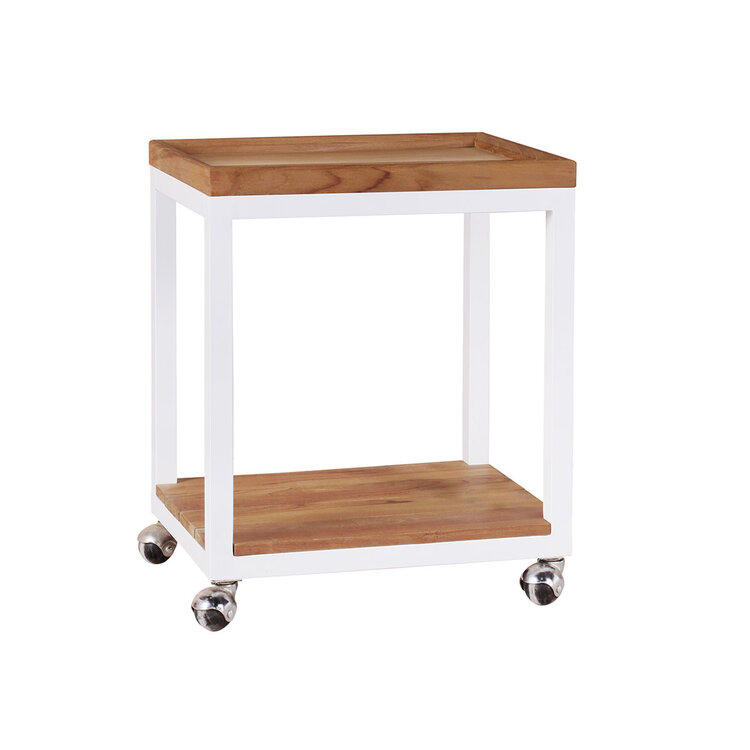 Beyond Borders Shane Side Table White Sands