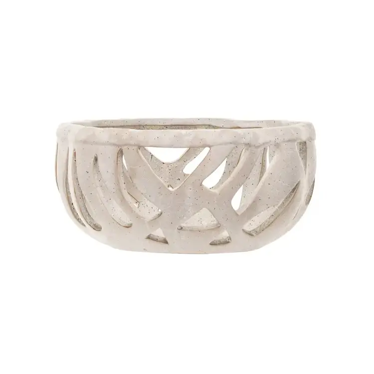 Stoneware Cream Bread Basket