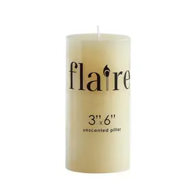 Unscented Pillar Candle, 6" H