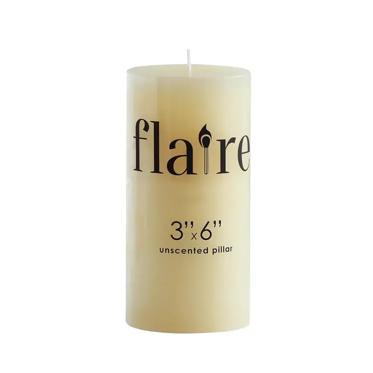 Unscented Pillar Candle, 6" H