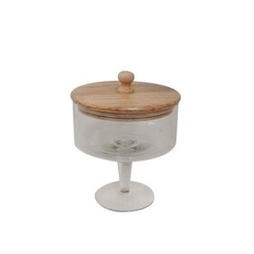 Small Pedestal Glass Jar