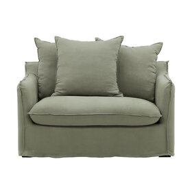 Vivian Sofa Chair, Slipcover Easton Forest