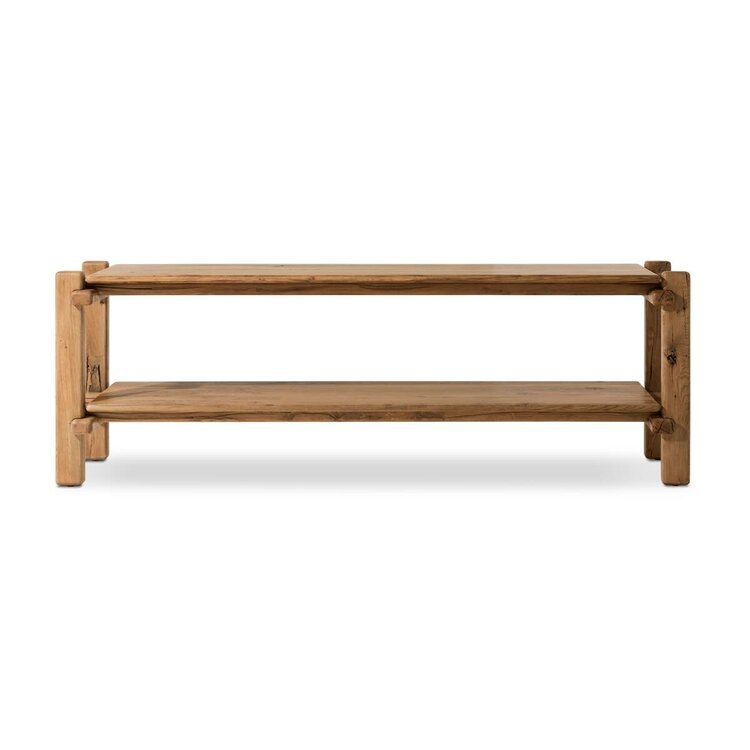 Four Hands Marcia Console Table, Natural Reclaimed French Oak
