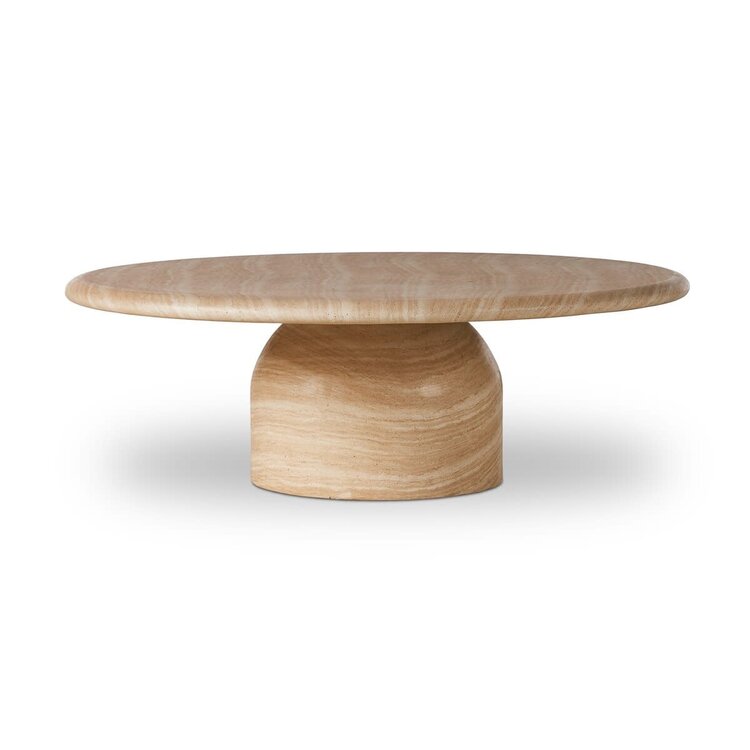 Four Hands Janice Coffee Table- Sand Striae