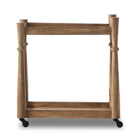 Four Hands Alamosa Bar Cart- Light Wash Oak