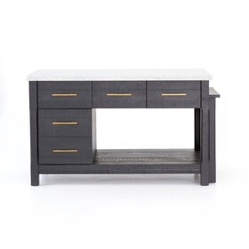 Four Hands Ian Kitchen Island- Black Acacia