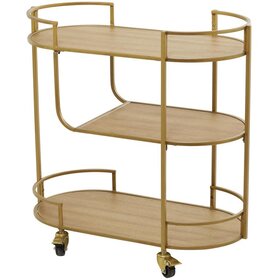 Jes & Gray Gold Metal Bar Cart