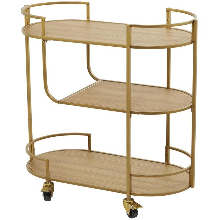 Jes & Gray Gold Metal Bar Cart