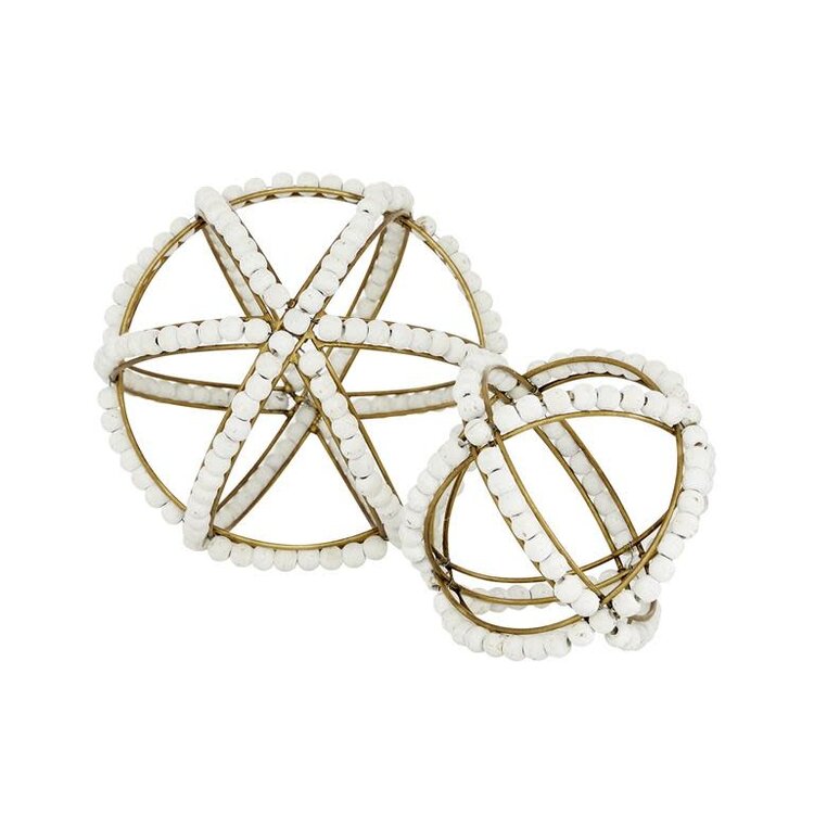 Jes & Gray Metal and Wood Bead Sculpture,