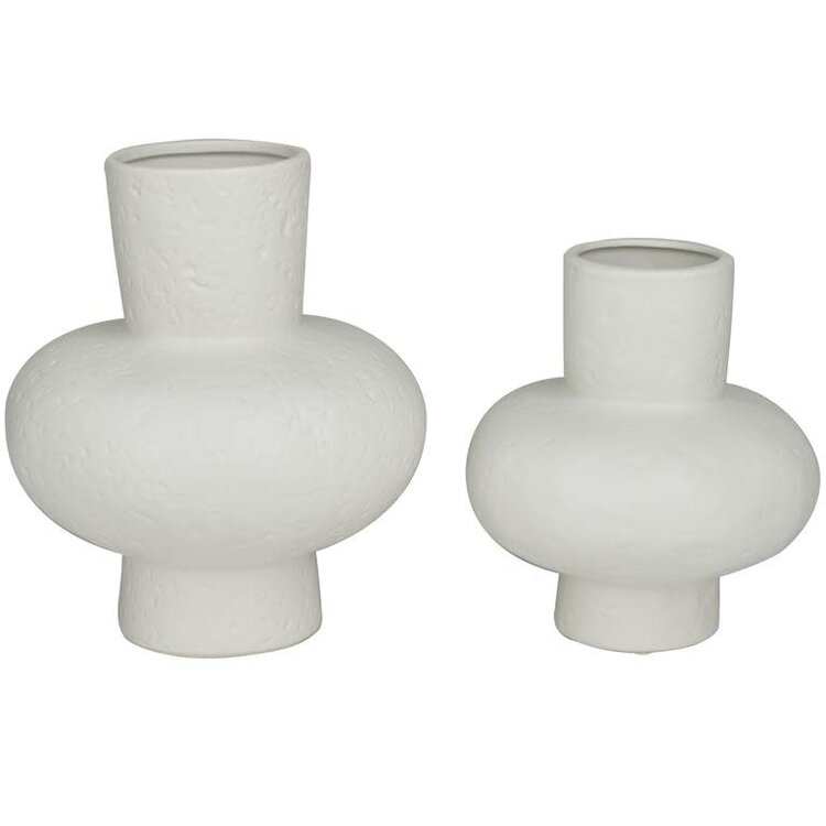 Jes & Gray Ceramic White Vase,