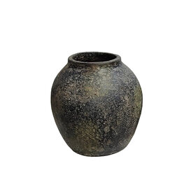 Beyond Borders Greta Vase, Aged Black