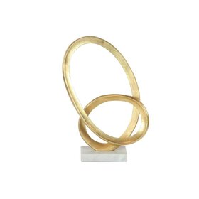Atelier Home Abstract Gold Rings on Marble Sculpture