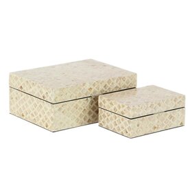 Jes & Gray Mother of Pearl Inlay Boxes,