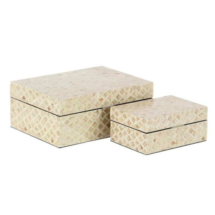 Jes & Gray Mother of Pearl Inlay Boxes,