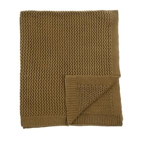 Chunky Knit Throw, Olive