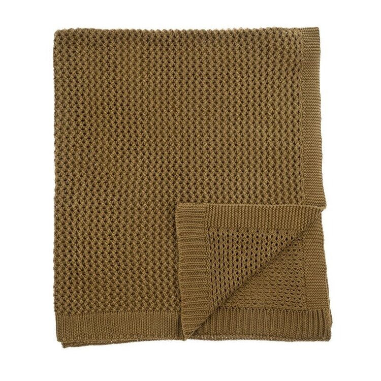 Chunky Knit Throw, Olive