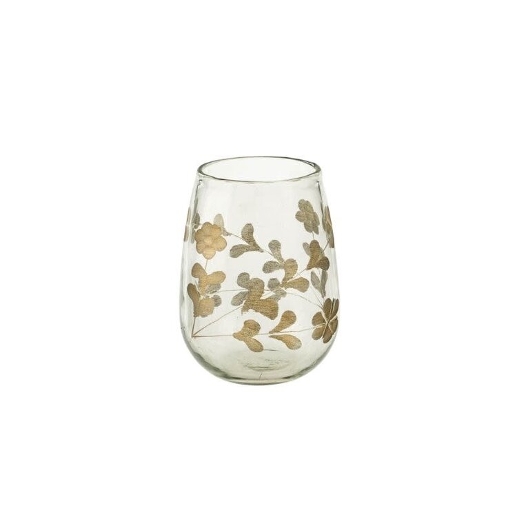 Rosalie Etched Gold Vase, Small