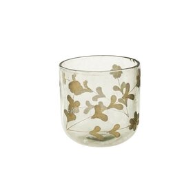 Rosalie Etched Gold Vase- Large