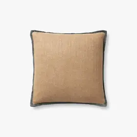 Aveline Pillow, 18" x 18" Natural/Blue