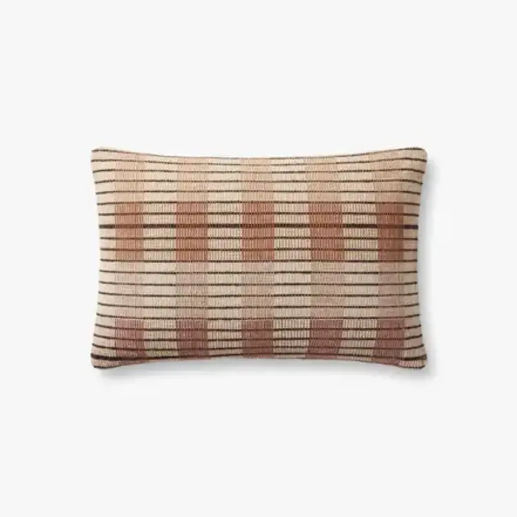 Onofre Pillow, 13" x 21" Ivory/Brown