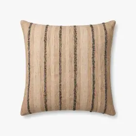 Elowen Pillow, 22" x 22" Natural/Blue
