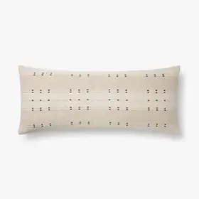 Gabrielle Pillow, 13" x 35" Beige/Terracotta